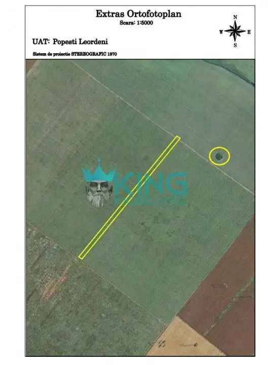 Teren extravilan 4,5 ha | Deschidere 75ml | Popesti Leordeni