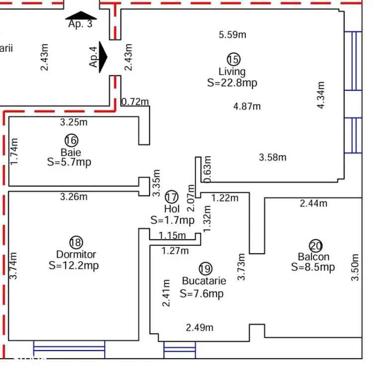 Vanzare apartamente cu 2 camere si 2 locuri de parcare in Braytim