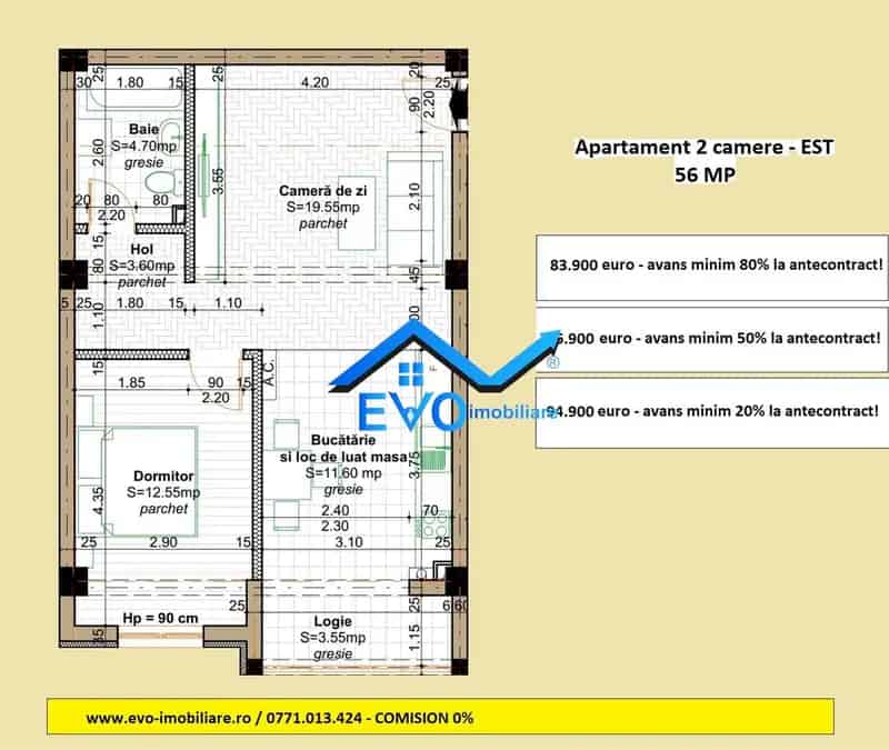 Apartament 2 camere Valea Lupului Iasi - Bloc Nou - Finisaje Moderne