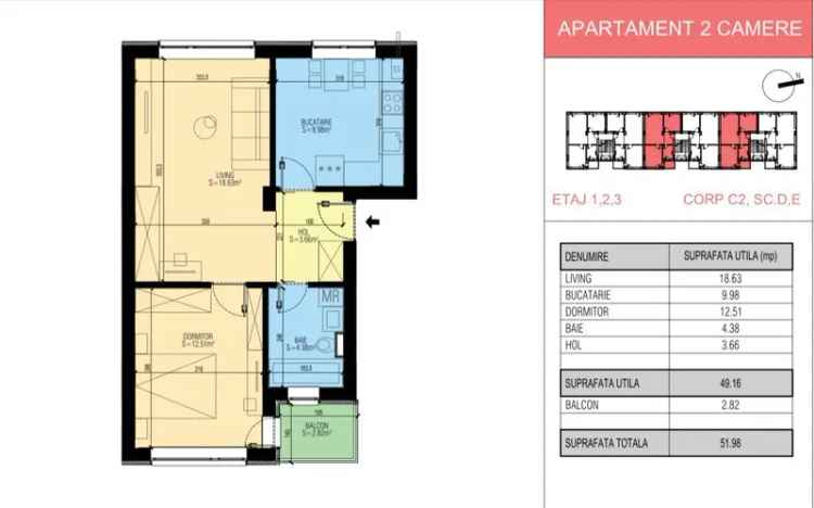 Vanzare apartament 2 camere in Soseaua Leordenii cu finisaje premium