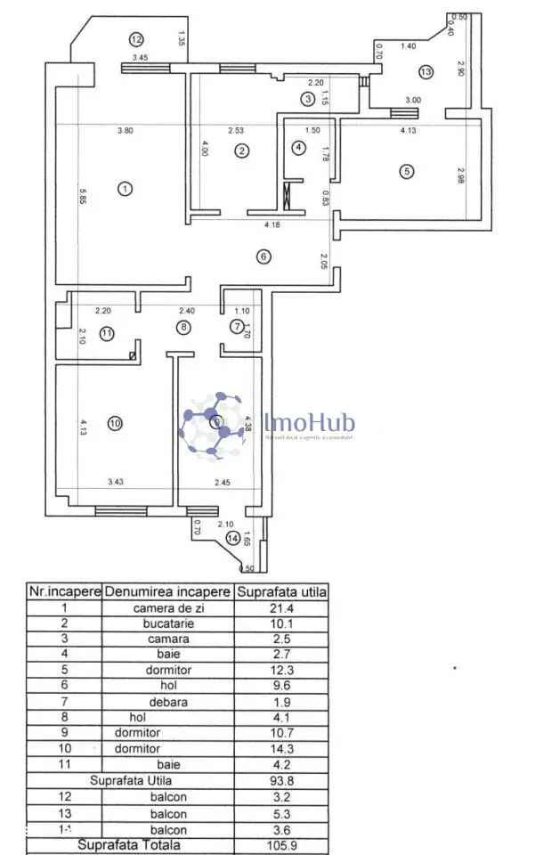 Apartament de vânzare central în Iași cu priveliște spectaculoasă