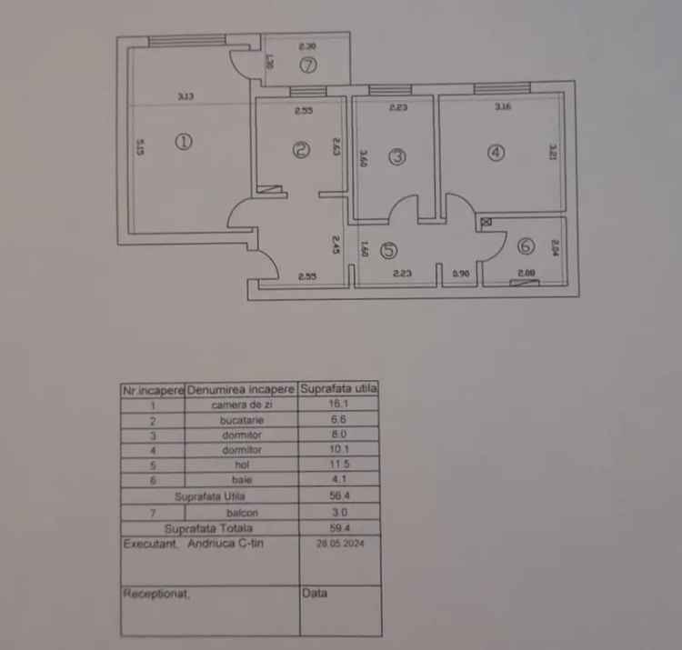 Vand apartament 3 camere decomandat zona Galata Iasi cu izolatie exterioara