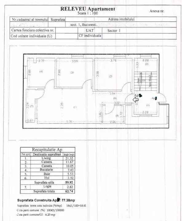 Vânzare apartamente 3 camere Bucurestii Noi mobilat utilat