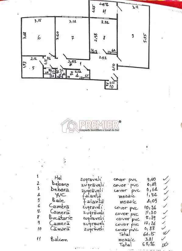 Vânzare apartamente 3 camere Aparatorii Patriei cu loc de parcare