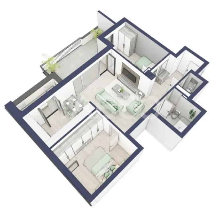 Apartament 3 camere Sibiu Turnisor 66 mp Etaj 3