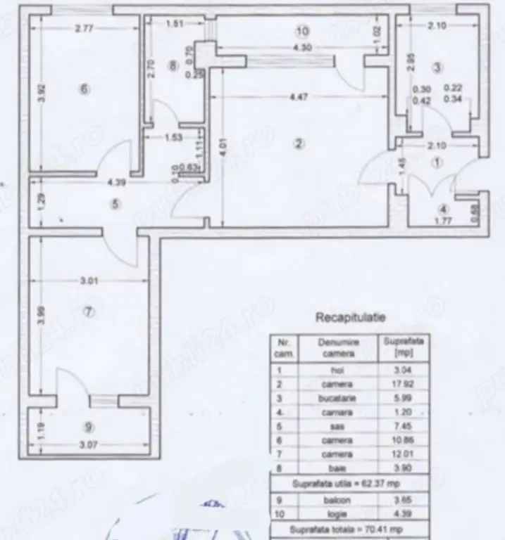 Apartament 3 camere semidecomandat, 8/10, Drumul Taberei, Va