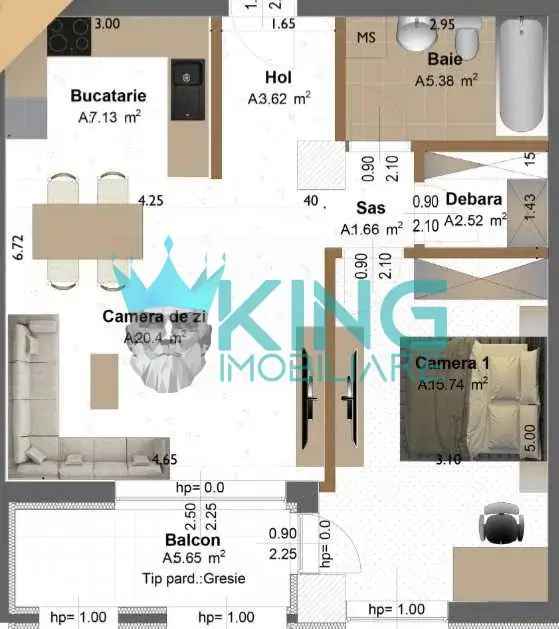 Inchiriere apartament 2 camere Calea Sighisoarei cu balcon si parcare