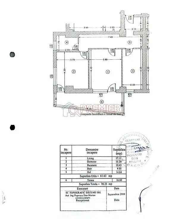 vand apartamente 2 camere Splaiul Unirii terasa 17 mp