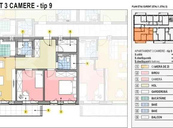 Apartament de 3 camere finisat, 67mp utili, Calea Moldovei!