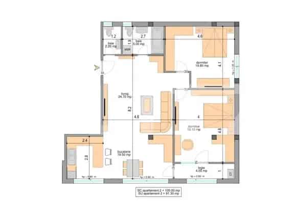 Apartament 3 camere decomandat zona Centrala