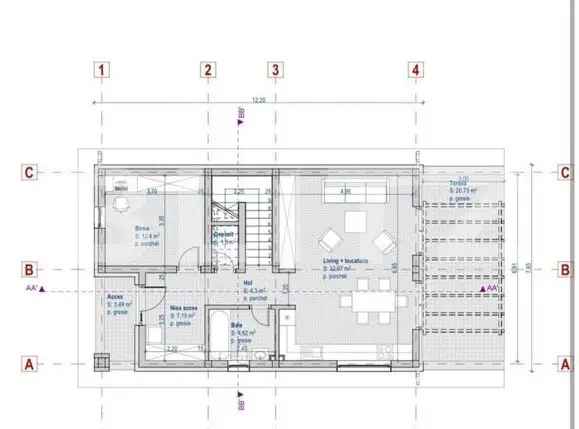 Casa individuala, 125 mp utili, teren 500 mp, Zona Gilau