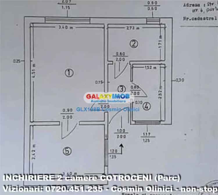 Inchiriere 2 camere in vila, nemobilat, CT, Cotroceni, Parc, Palat