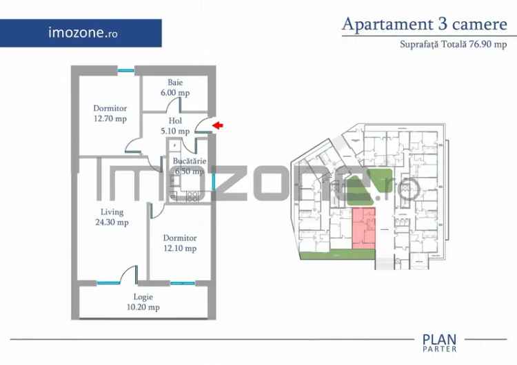 Apartament de vanzare 3 camere Militari bloc nou aproape de Metrou Pacii