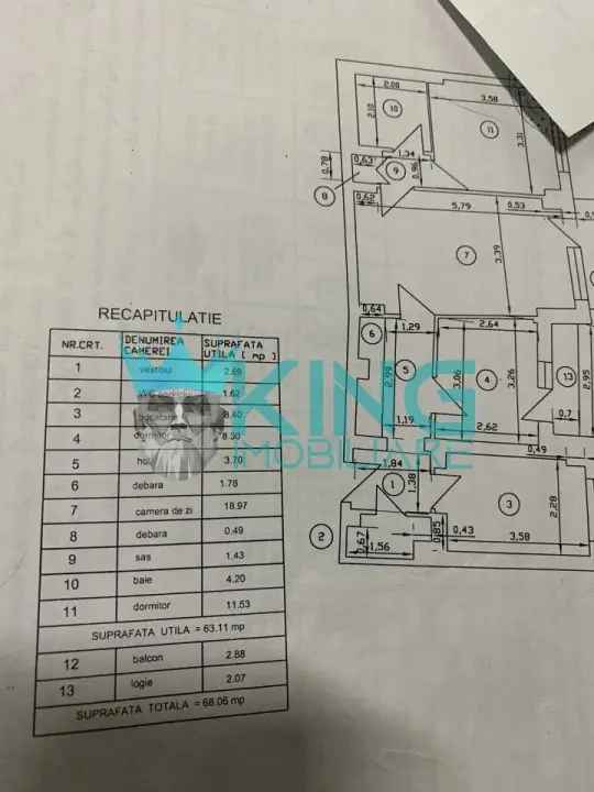 Muncii | 3 Camere | 2 Bai | 2 Balcoane | Metrou 1min | Renovat Complet