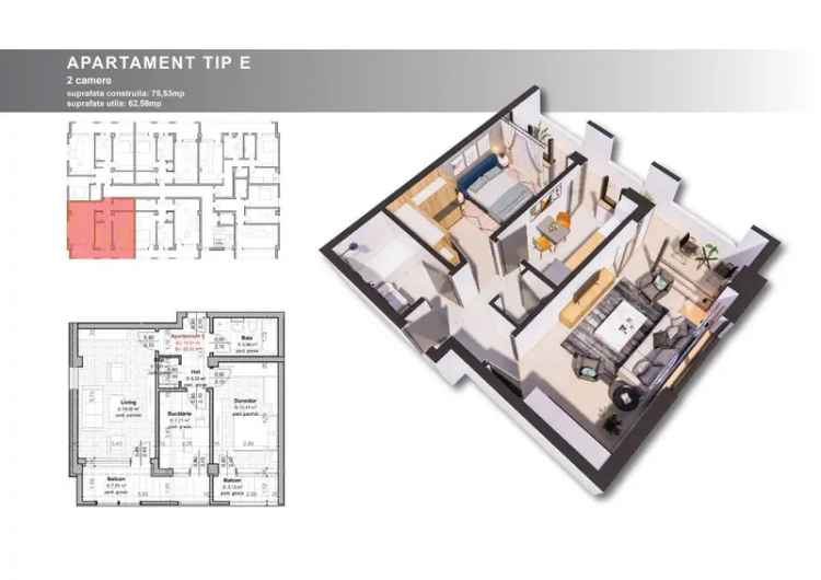 Vânzare apartamente 2 cam în Hlincea - complex rezidențial modern