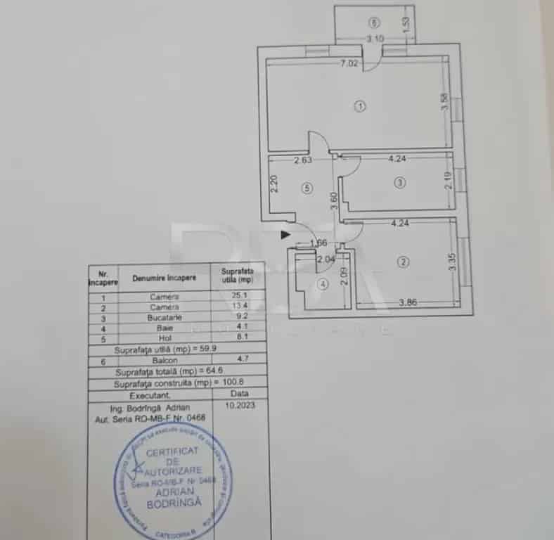 Apartament 2 Camere Exigent Plaza Faza 5 Finisat Alb