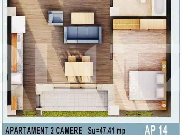 Apartament 2 camere, 47mp utili - Calea Moldovei!