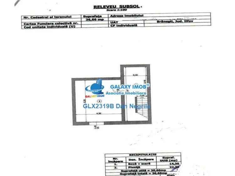 Vânzare vilă S+P+1+M în Branesti Ilfov cu curte de 1000mp