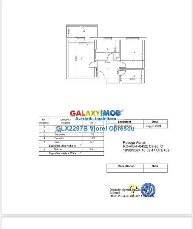 Garsoniera 41 mp Dobroesti - Spatioasa Decomandata Bloc cu Lift