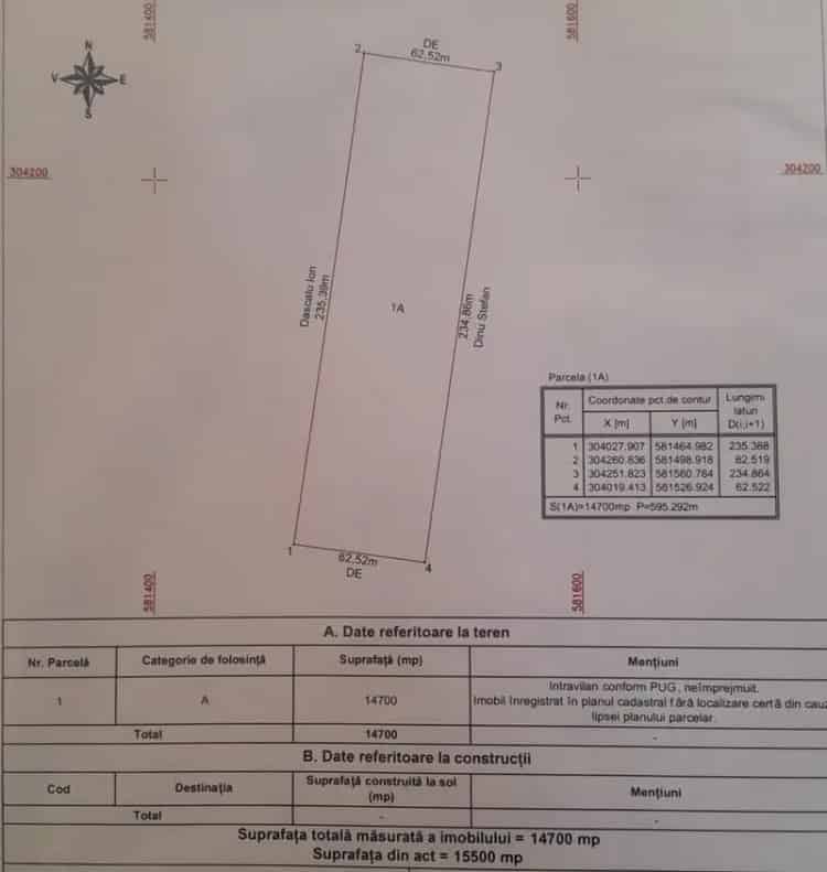 Teren Vanzare Adunatii Copaceni 14700mp