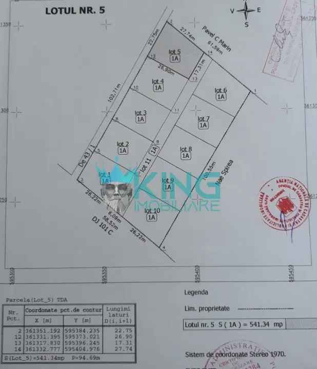 Teren 1082mp | Deschidere 37ml | Intravilan | Silistea Snagovului