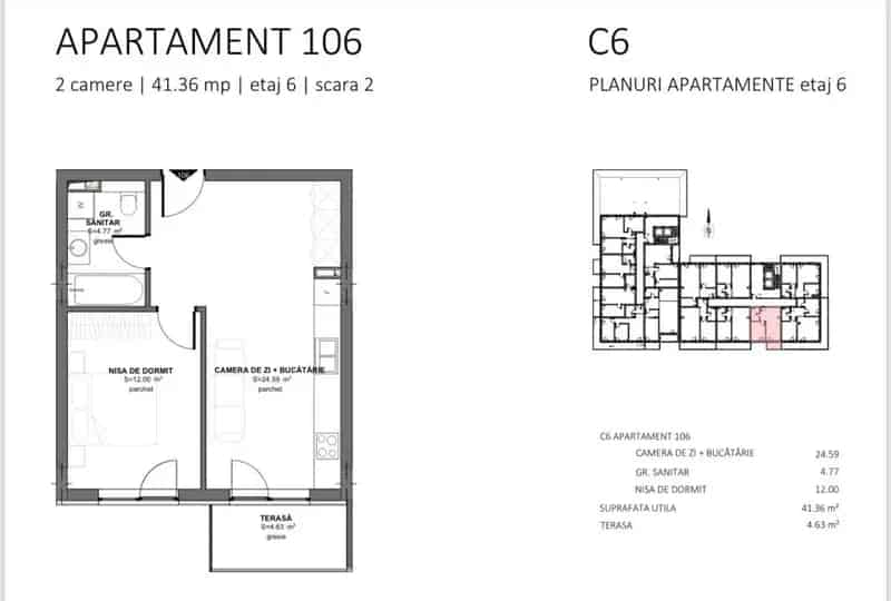 Apartamente Noi Eroilor 39-68 mp Terase 5-105 mp