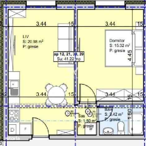 Apartament de vânzare cu 2 camere în Lazaret Sibiu, proiect nou