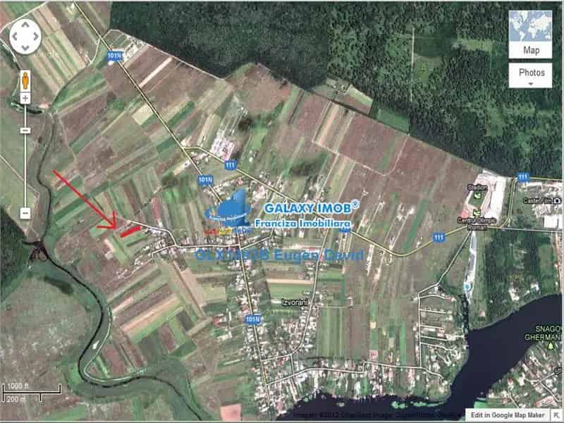 Teren Izvorani 2400mp vanzare utilitati drum asfaltat
