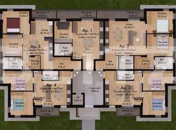 Penthouse de vanzare | 84.4 mp | Green Residence