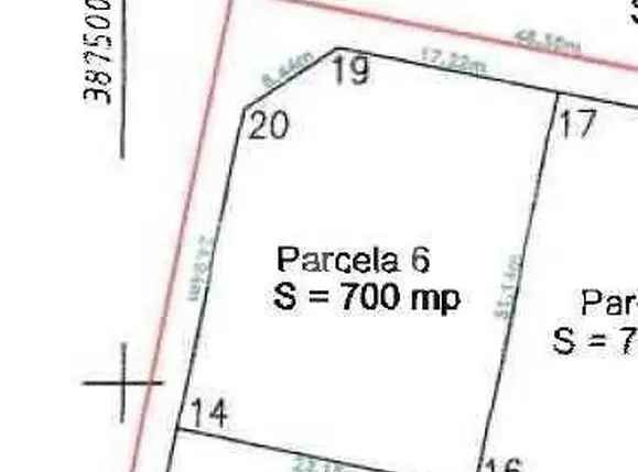 Teren intravilan construibil, 700 mp, zona Cetate