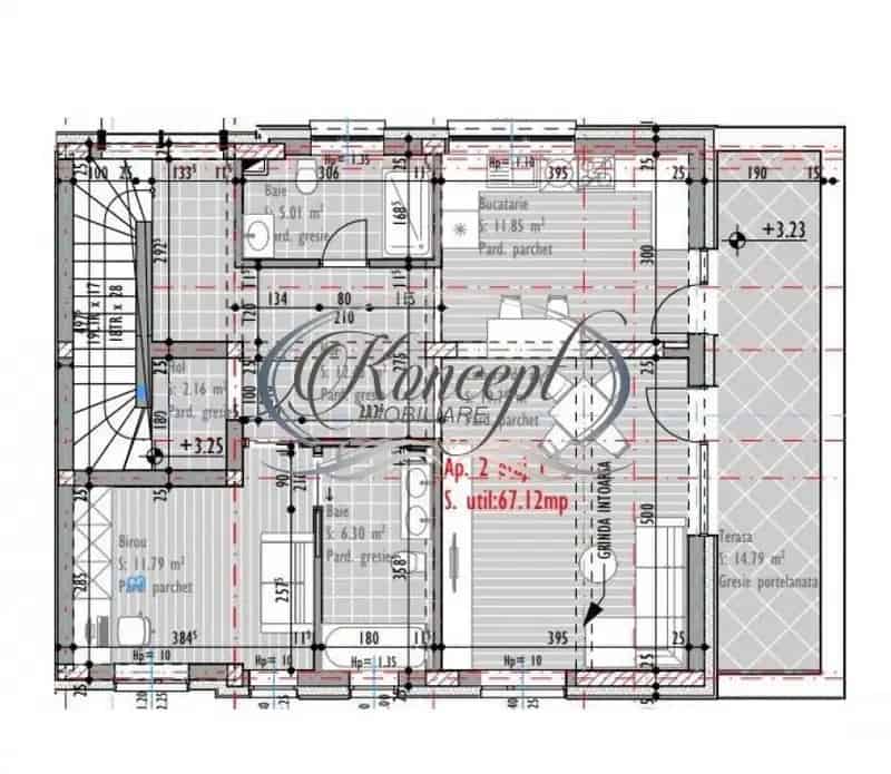 Apartament 105mp Gheorgheni 2 Niveluri Semifinisat Premium