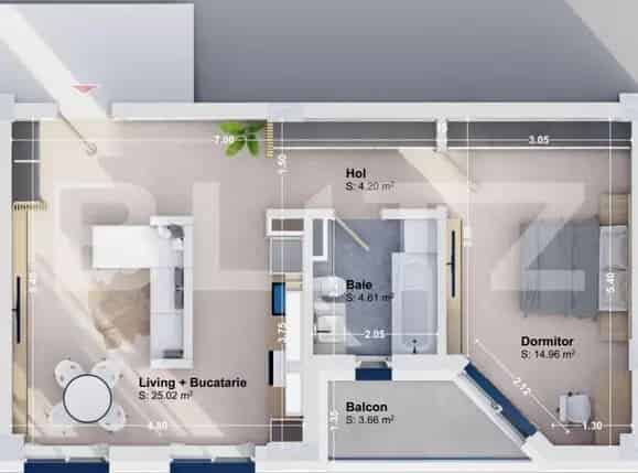 Apartament 2 camere Rediu 52mp Modern Eficient