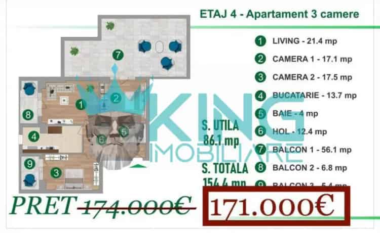 Vanzare apartamente 3 camere Colentina cu terasa parcare subterana