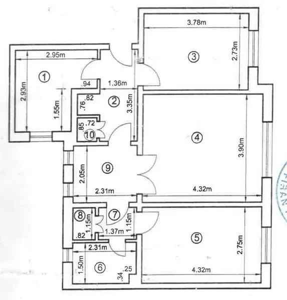 Apartament de vânzare 3 camere decomandat parter Str Rapsodiei