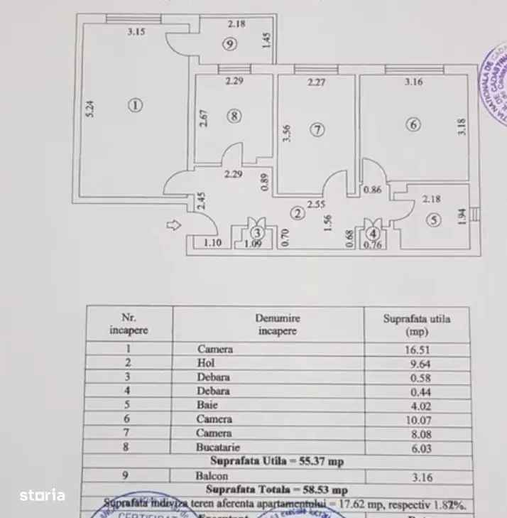 Apartament de vânzare cu 3 camere în Brailita în renovare