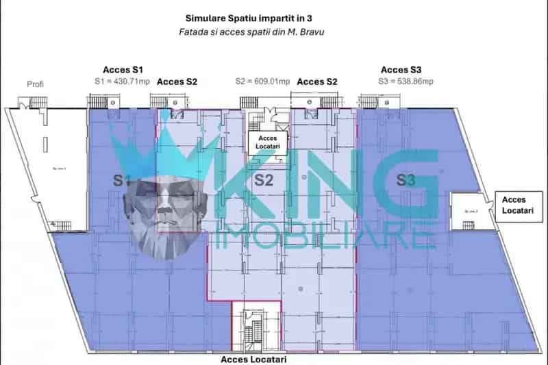 Spatiu Comercial Mezanin Mihai Bravu 1806mp Bloc Nou Metrou Parcari