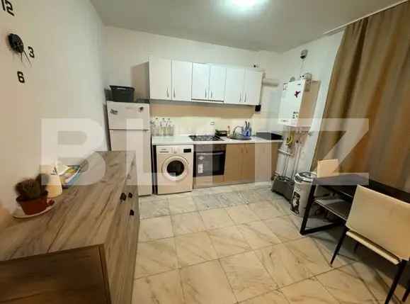 Apartament cu 2 camere, 34 mp, zona Rediu – utilat și mobilat