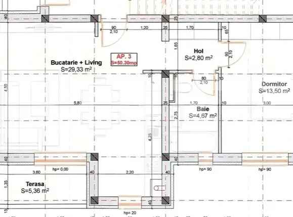 Apartament 2 camere, 50 mp, decomandat, zona Lidl Giroc