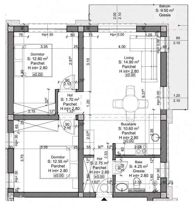 Vanzare apartament nou cu 3 camere in Porolissum cu loc de parcare