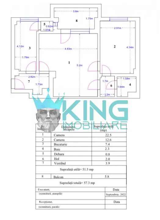 Romana, Magheru | 2 Camere | Centrala Bloc | Metrou 1 minut | Balcon