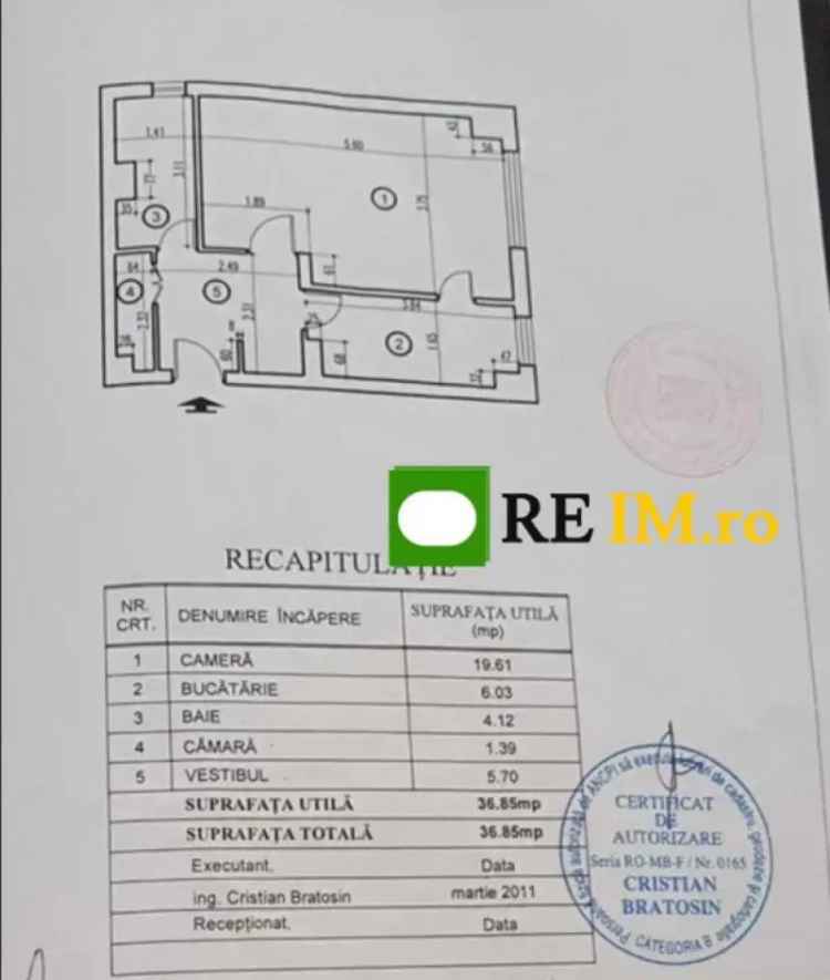 Vânzare garsoniera decomandata aproape de Teatrul Masca