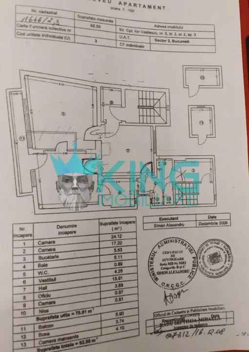 Foisorul de Foc | 3 Camere | Centrala | Semineu | Renovat 2020