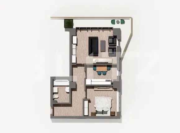 Apartament de 2 camere, decomandat, 54.47mp, Nicolina