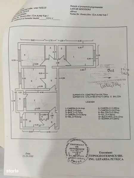 Vanzare apartament 4 camere in zona Donici cu semineu