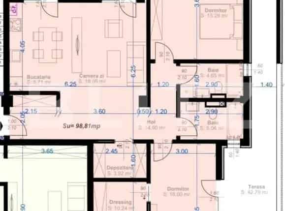 Apartament 3 camere Aradului 99mp terasa 43mp Bloc Nou