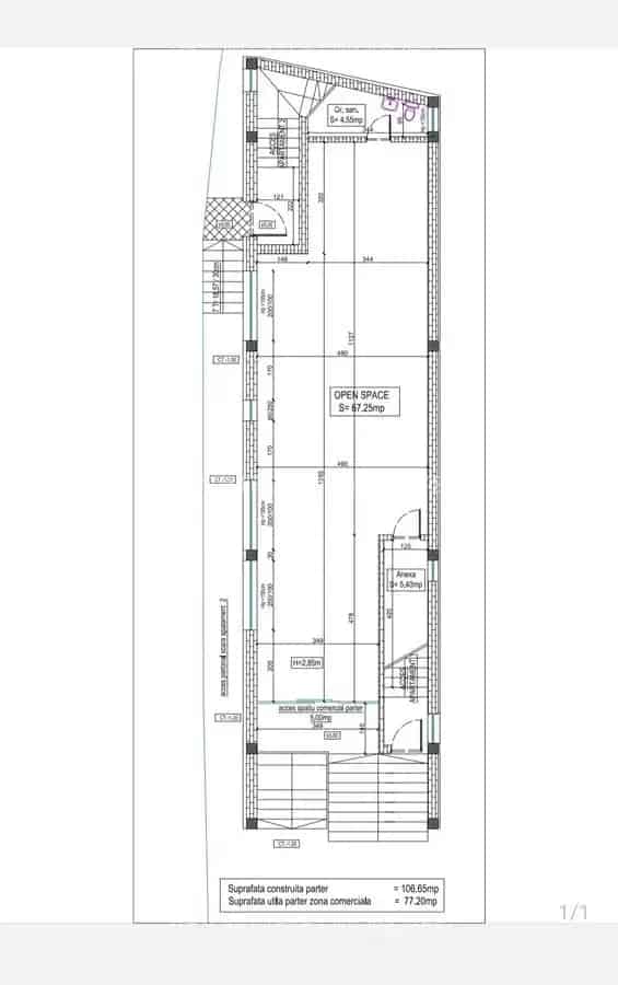 Spatiu Comercial Vitan Mall 77mp Parter Cladire Noua 2025