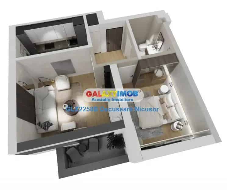 Garsoniera si Apartamente 2 Camere Militari Residence Finisate