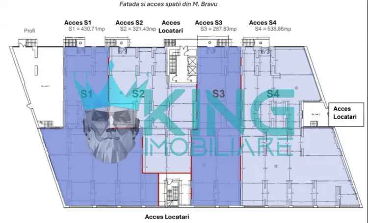 Inchiriere spații comerciale mezanin Mihai Bravu cu parcări