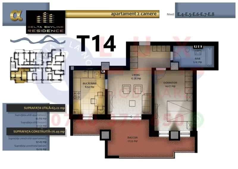 Apartament 2 Camere Delta Skyline Residence Tulcea