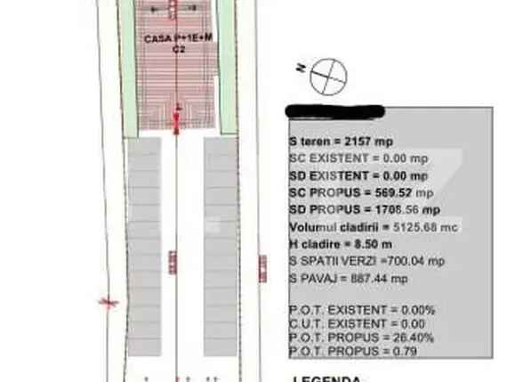 Teren intravilan de vanzare, 2157mp, front stradal de 16,41ml, in Giroc